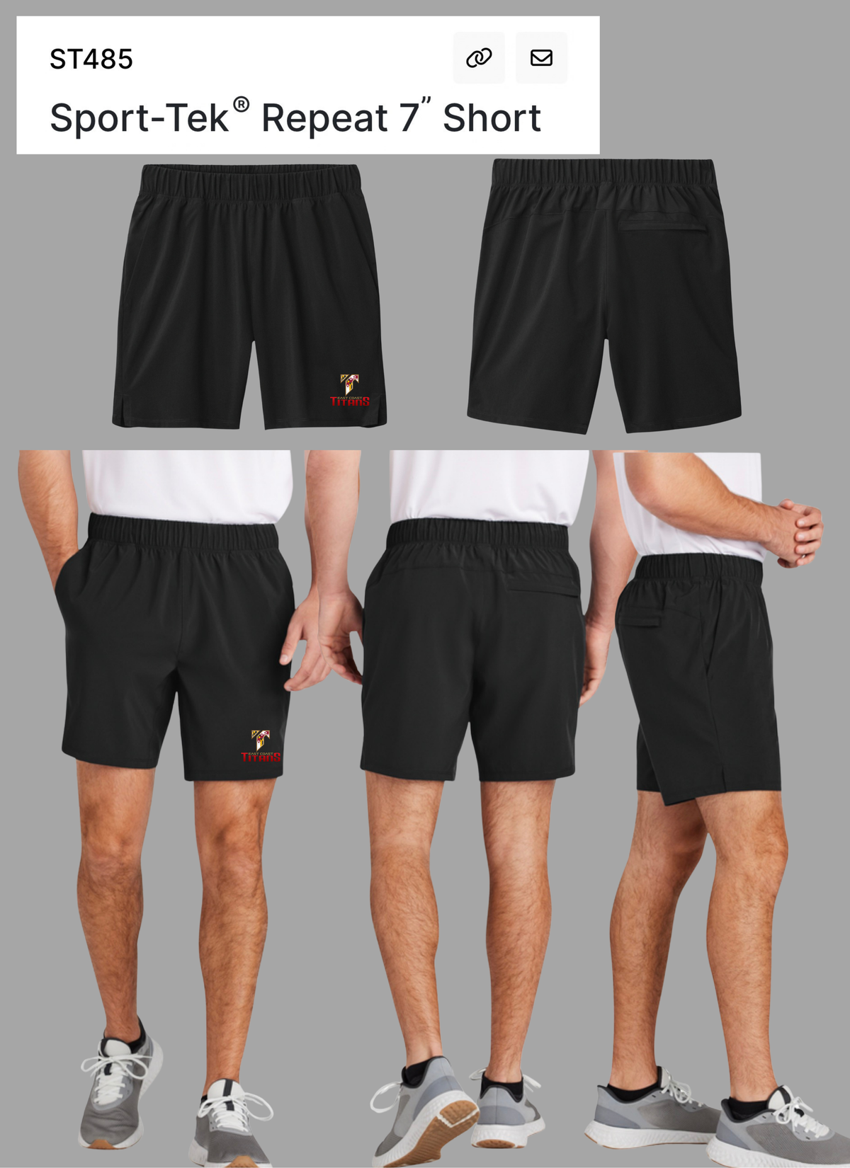 East Coast Titans - Sport-Tek Repeat 7” Short