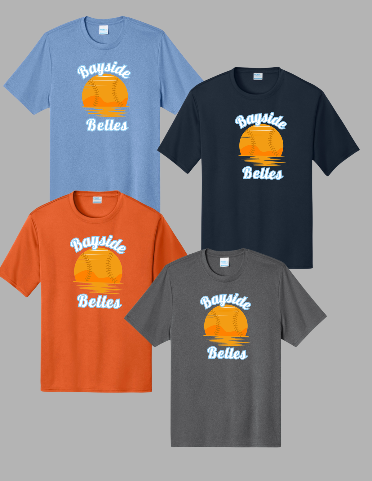 BB-Bayside Belles Softball Sunset Performance Tee