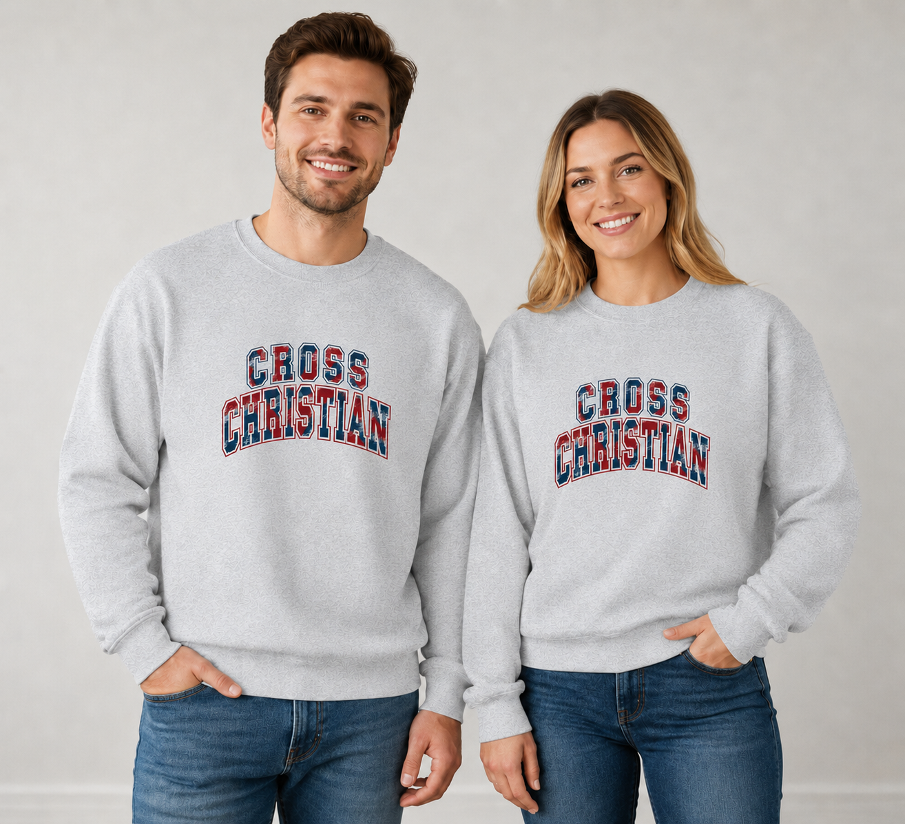 Cross Christian - Navy and Burgundy