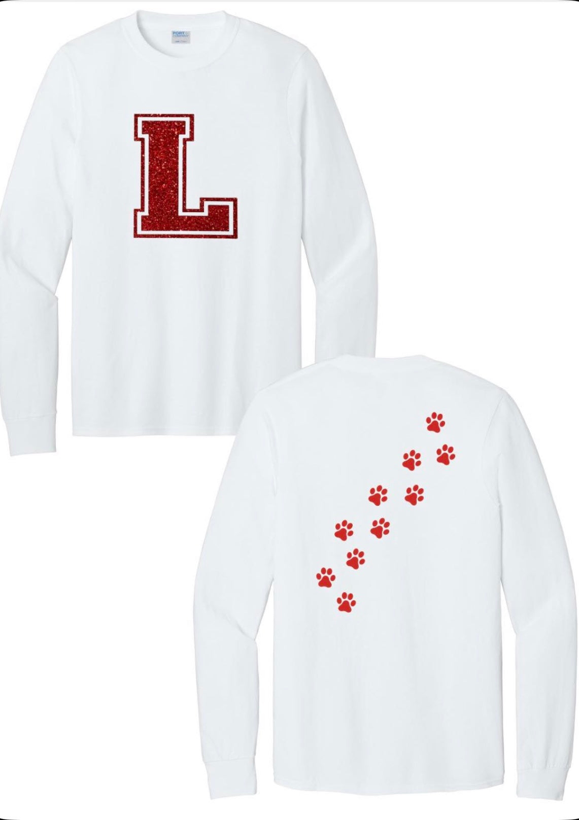 Glitter L with Pawprints