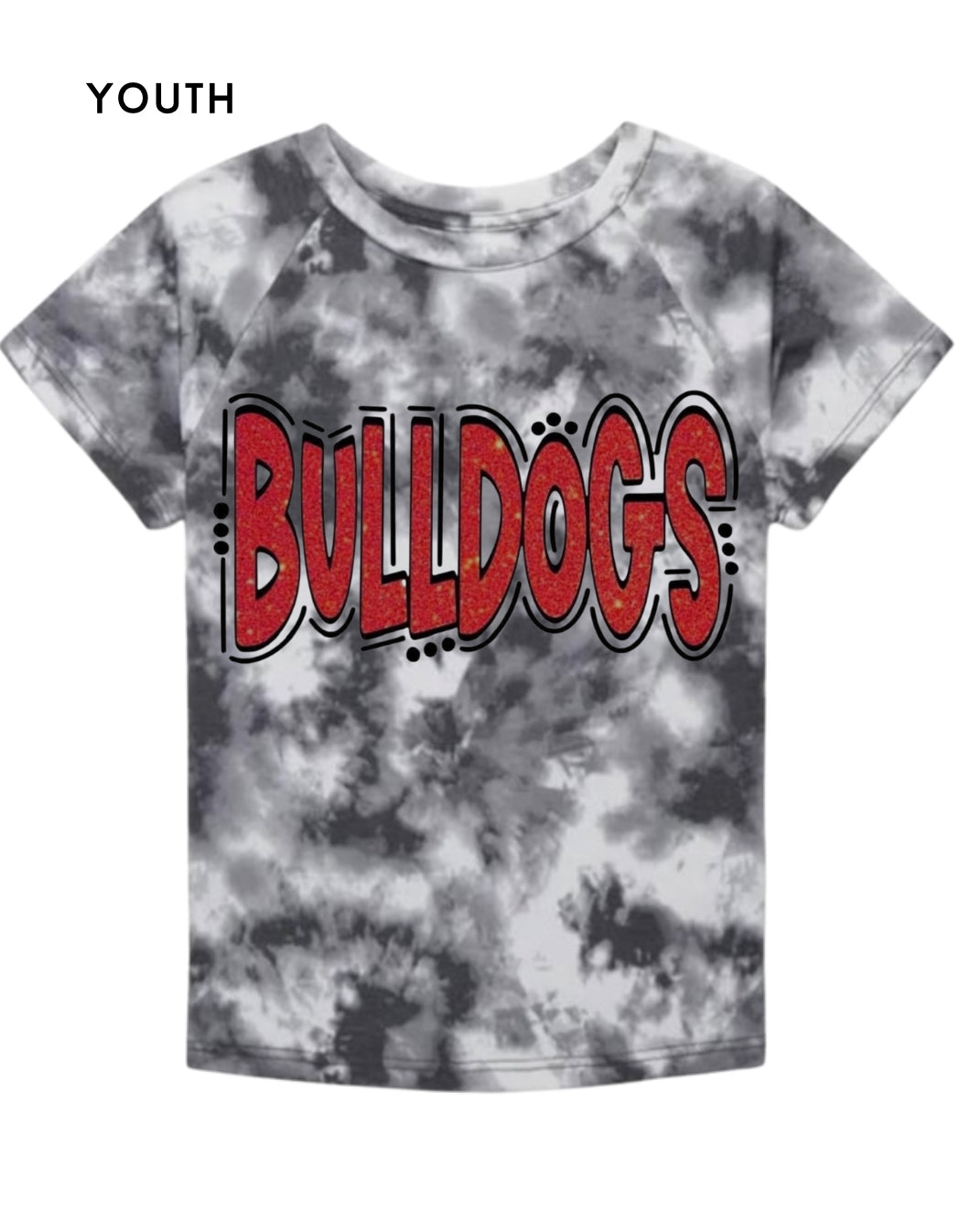 Bulldog Tie Dye - Black and White