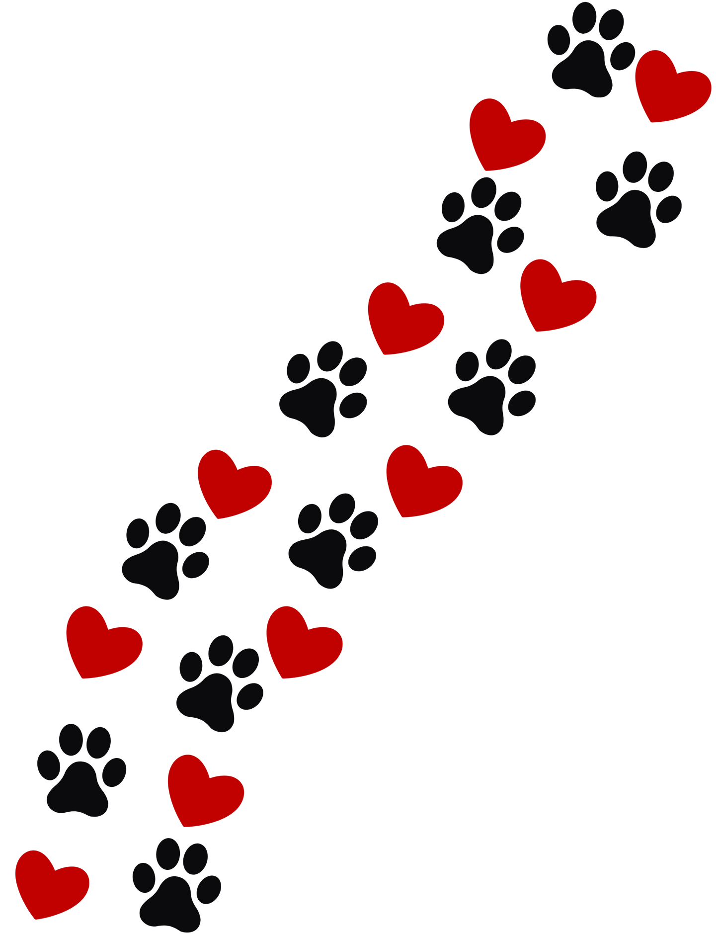 Bulldog and Heart Prints