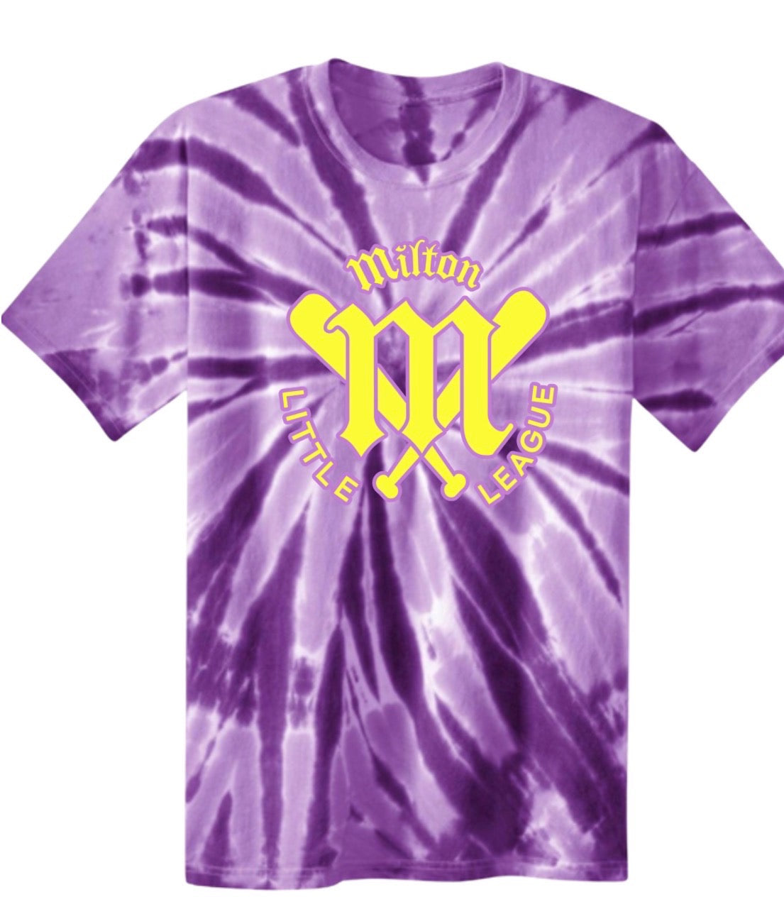 Milton Little League Purple Tie-Dye Tee