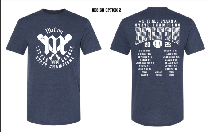 Milton Little League State Champ Hoodies