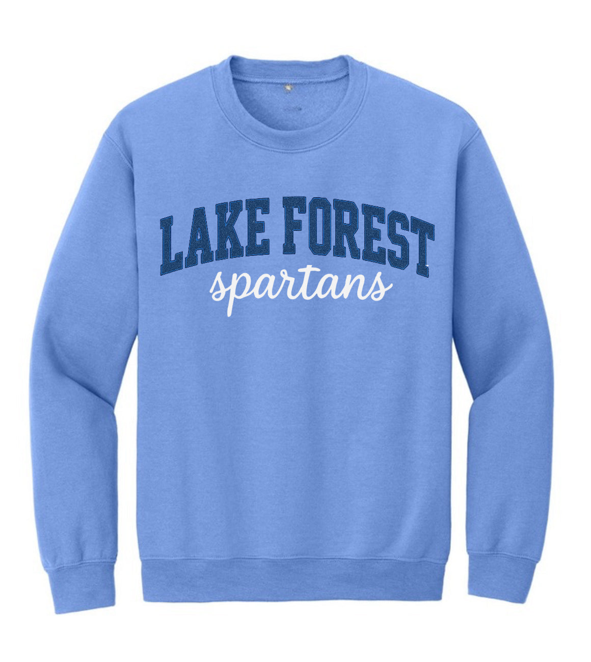 Faux Patchwork Crewneck Sweatshirt-Lake Forest