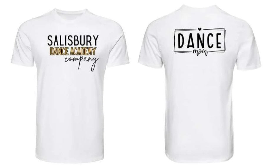 Salisbury Dance Academy Company-White Shirt-FRONT and BACK