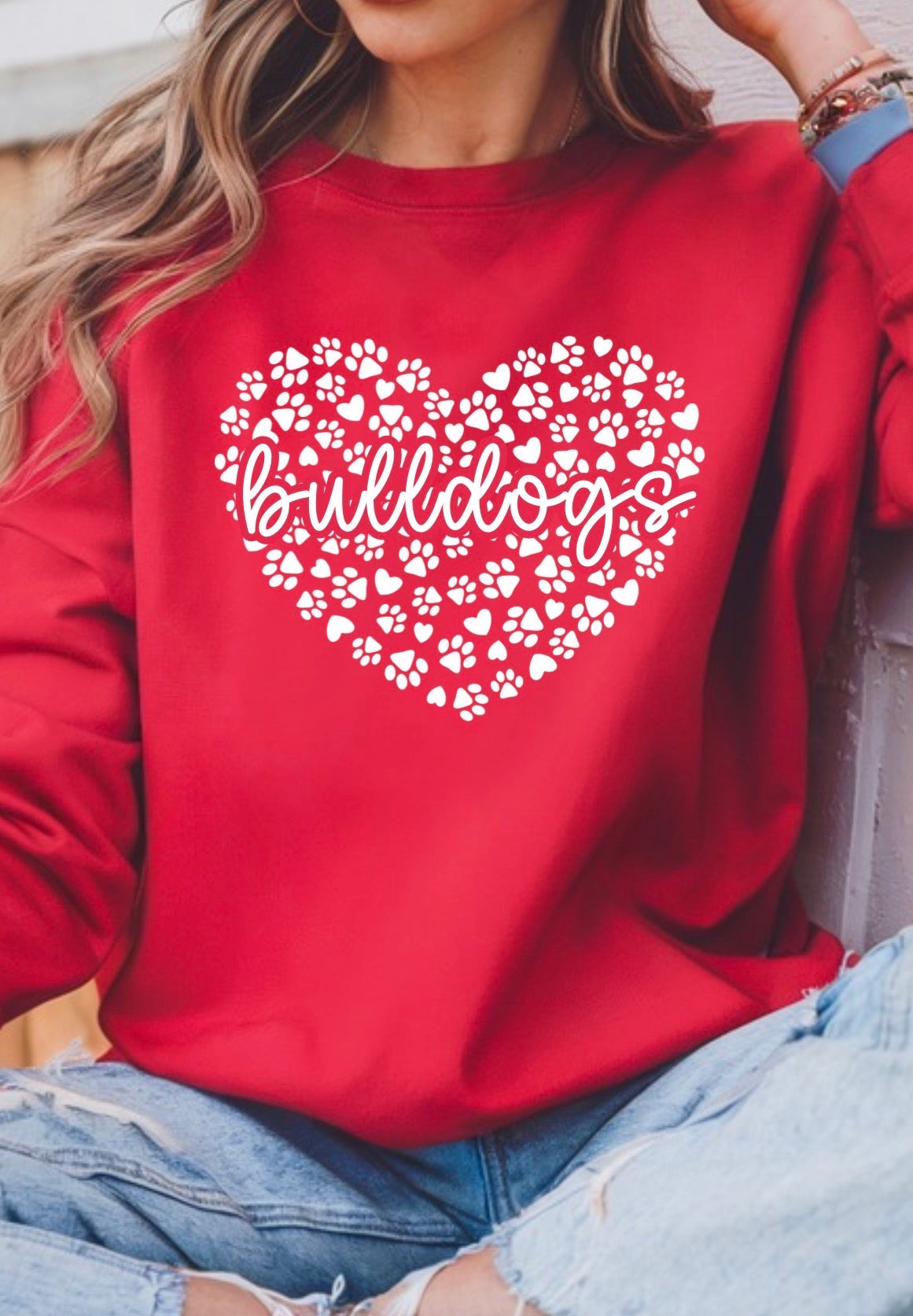 Bulldogs, Paw Prints and Heart