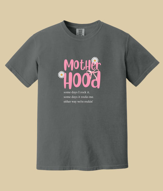 Motherhood in Comfort Colors Tee