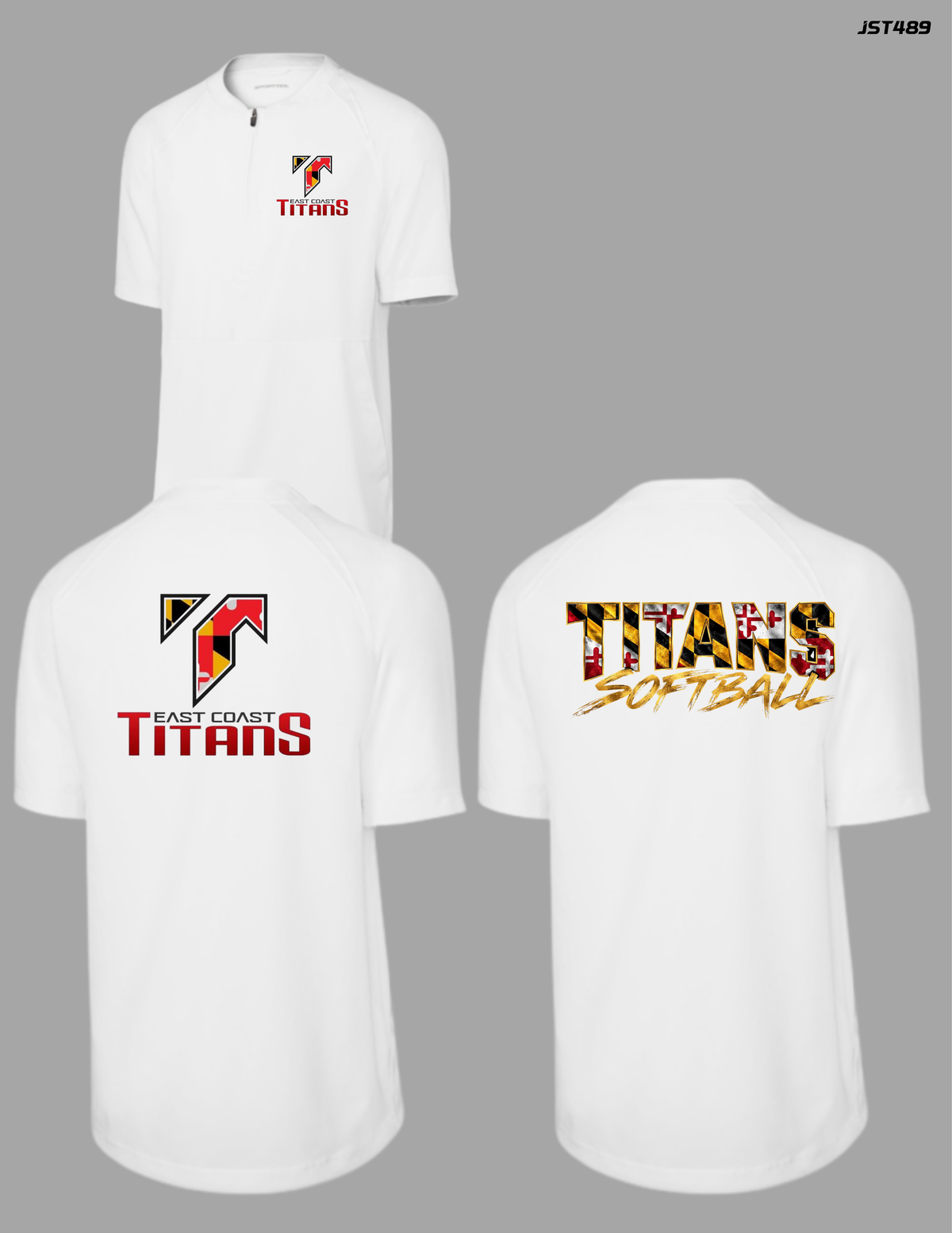 East Coast Titans - Sport-Tek Repeat 1/2-Zip Short Sleeve Jacket