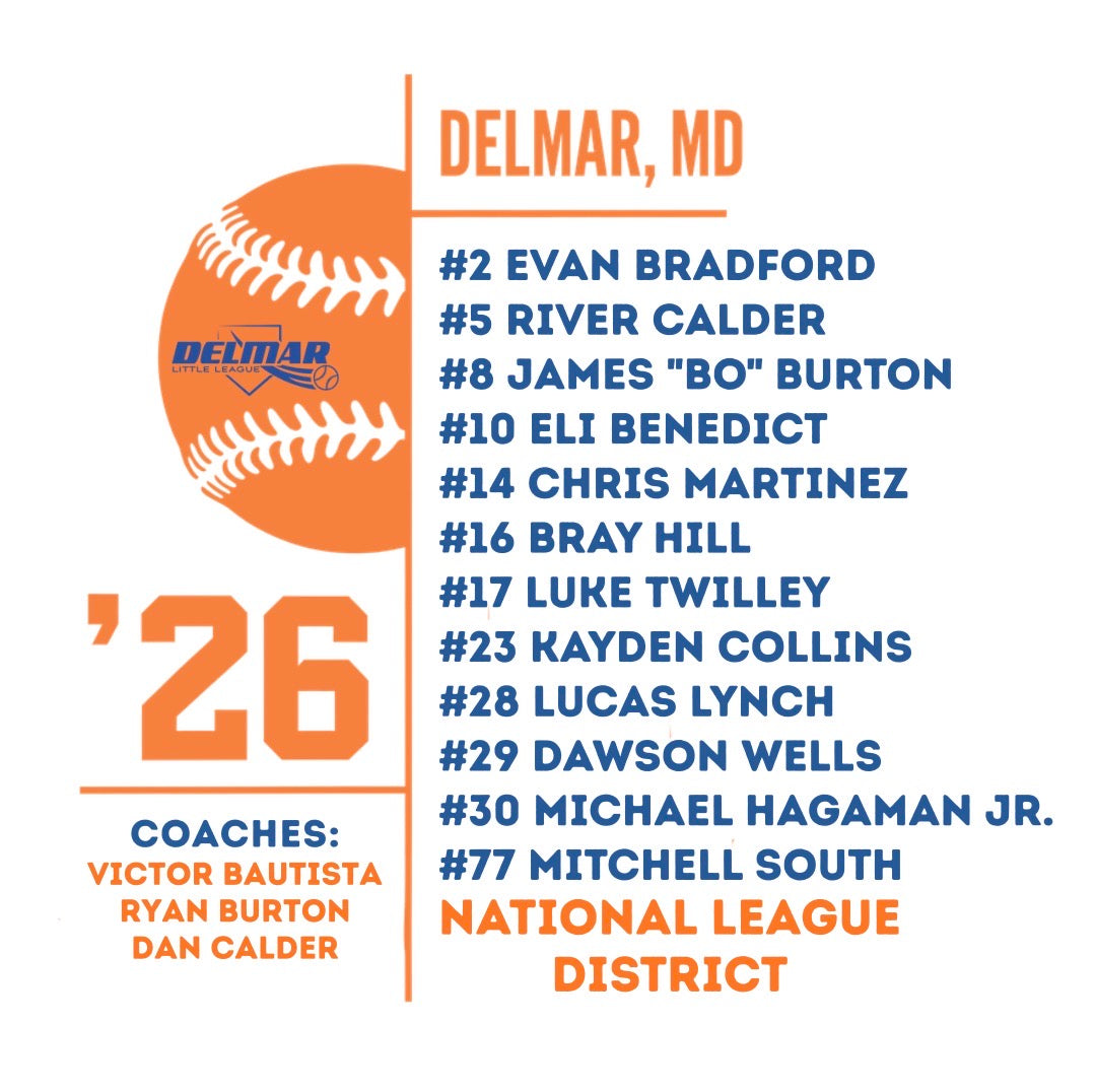 Delmar Little League - 2026 Allstar Fan Shirts