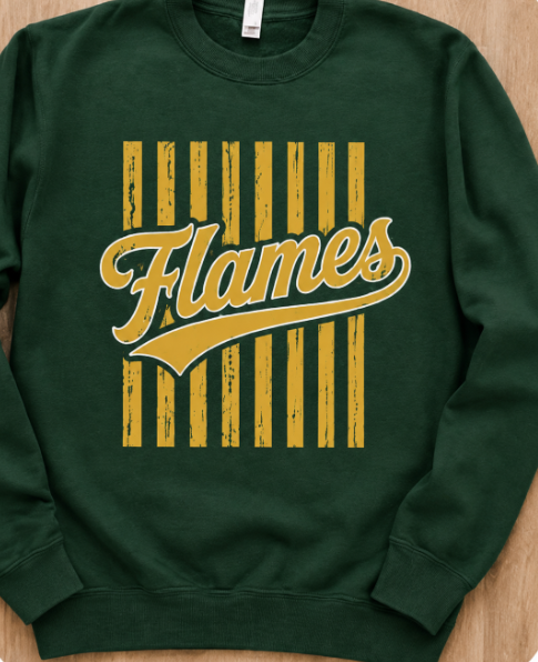 Flames Vintage Stripes