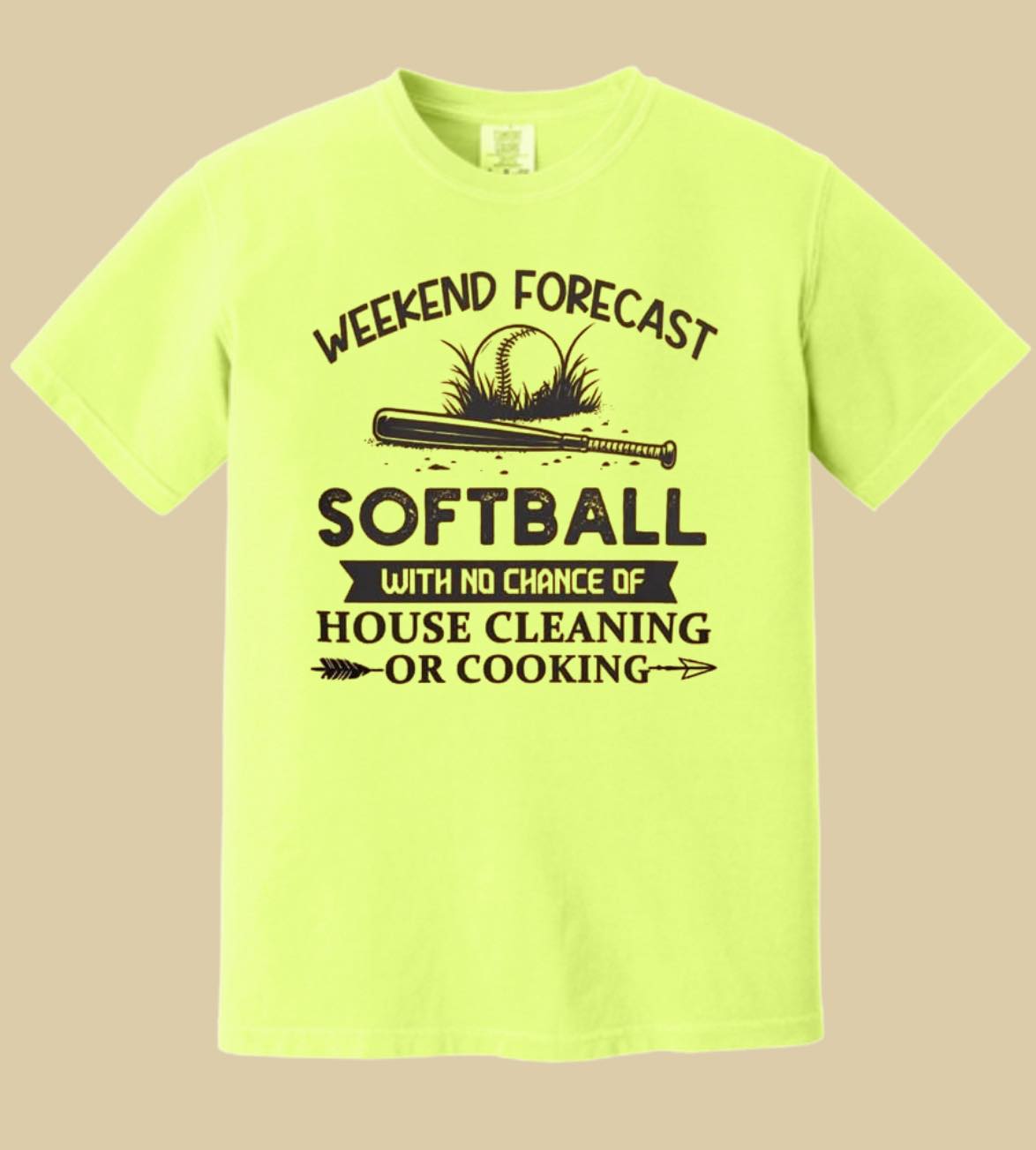 Weekend Forecast Softball in Comfort Colors Tee