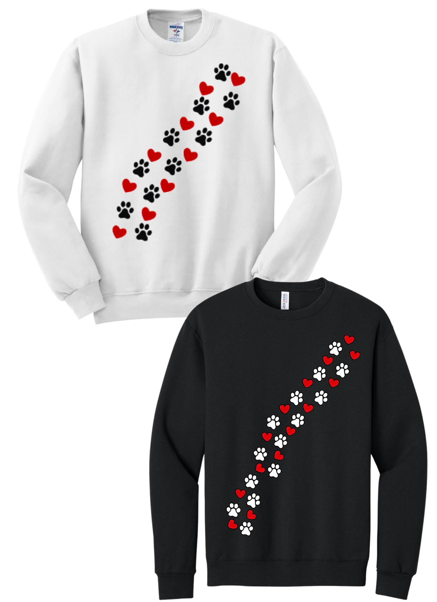 Bulldog Paws and Hearts