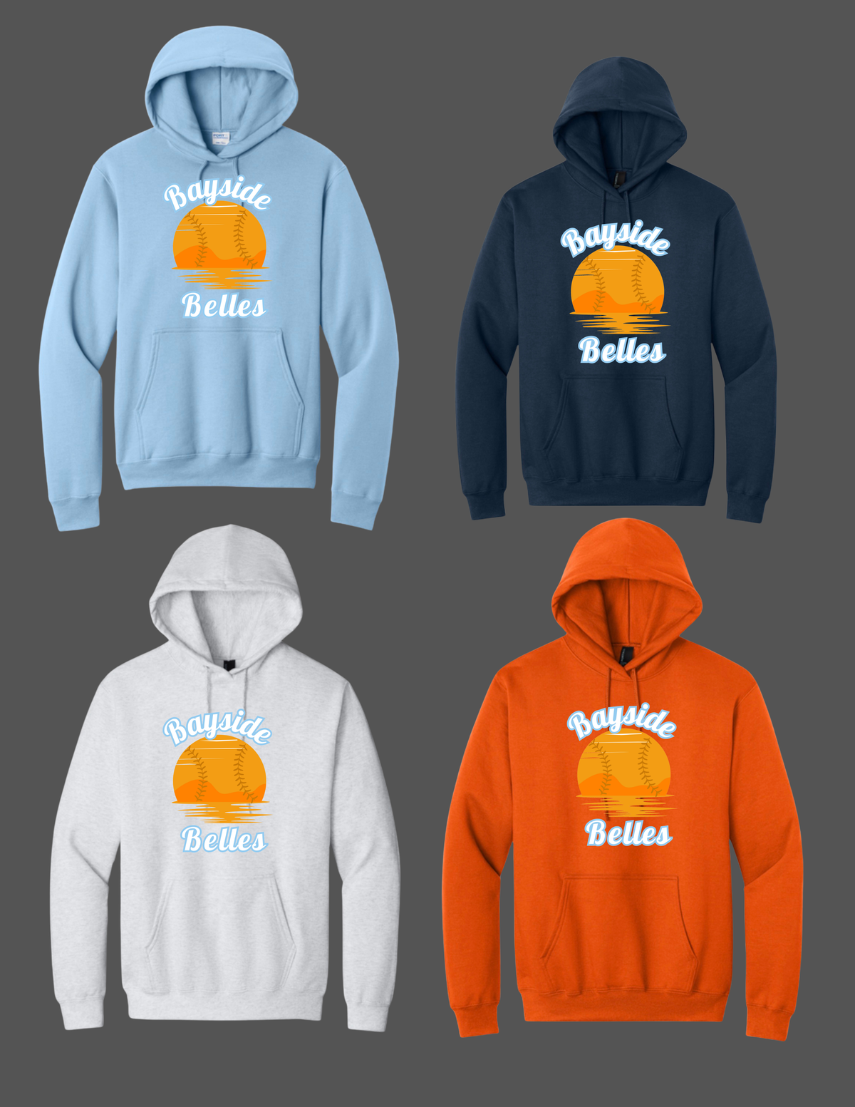 BB-Bayside Belles Sunset Softball Hoodie