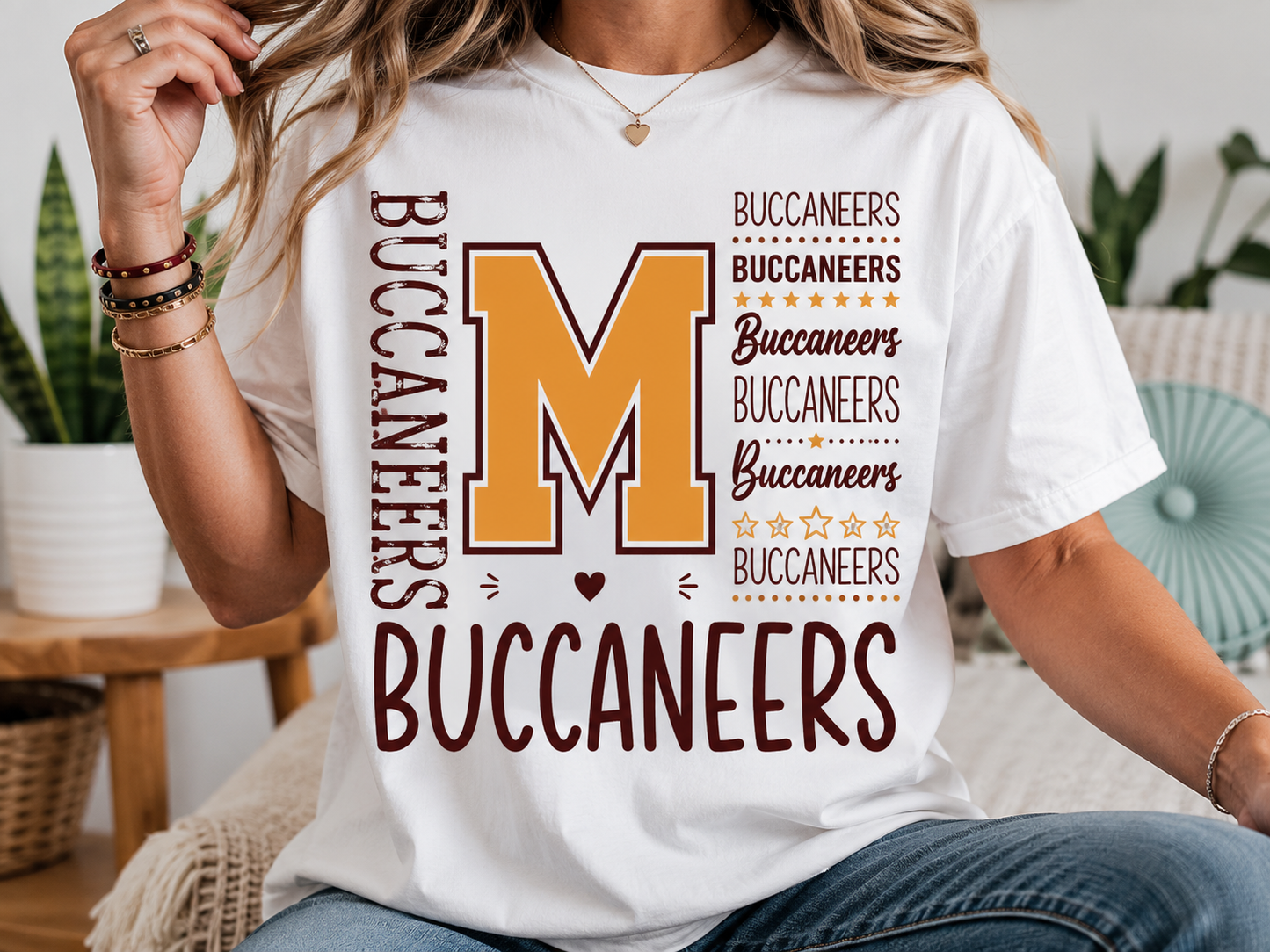 Buccaneers Letter M School Spirit Shirts