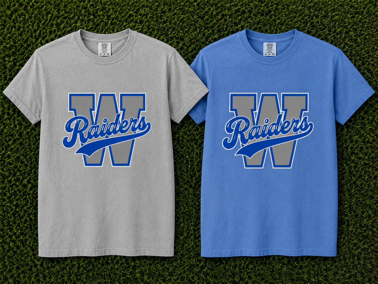 Woodbridge School Pride Letterman Tee on Comfort Colors