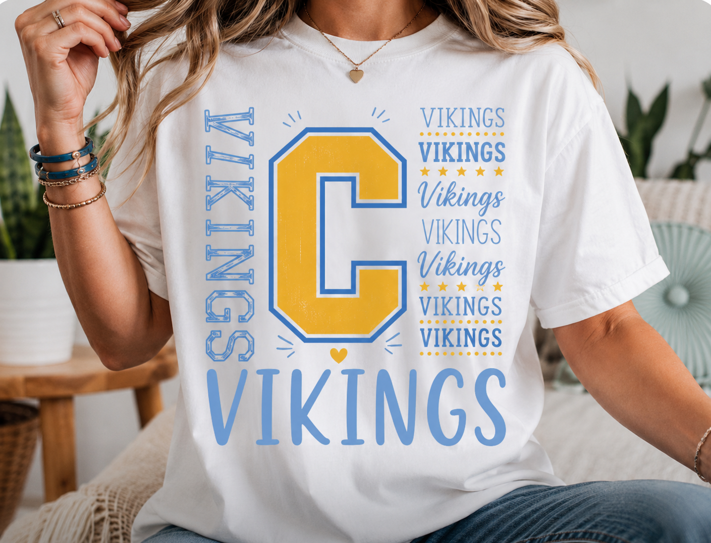 Vikings Letter C School Spirit Shirts