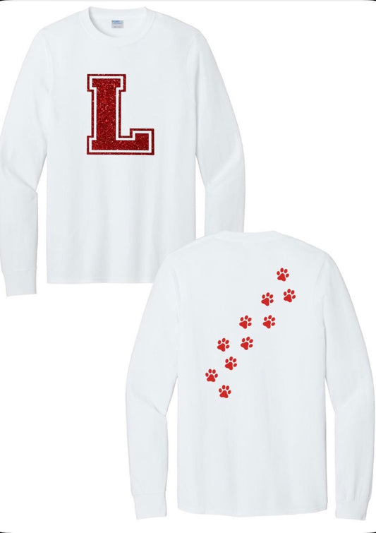 Glitter L with Pawprints