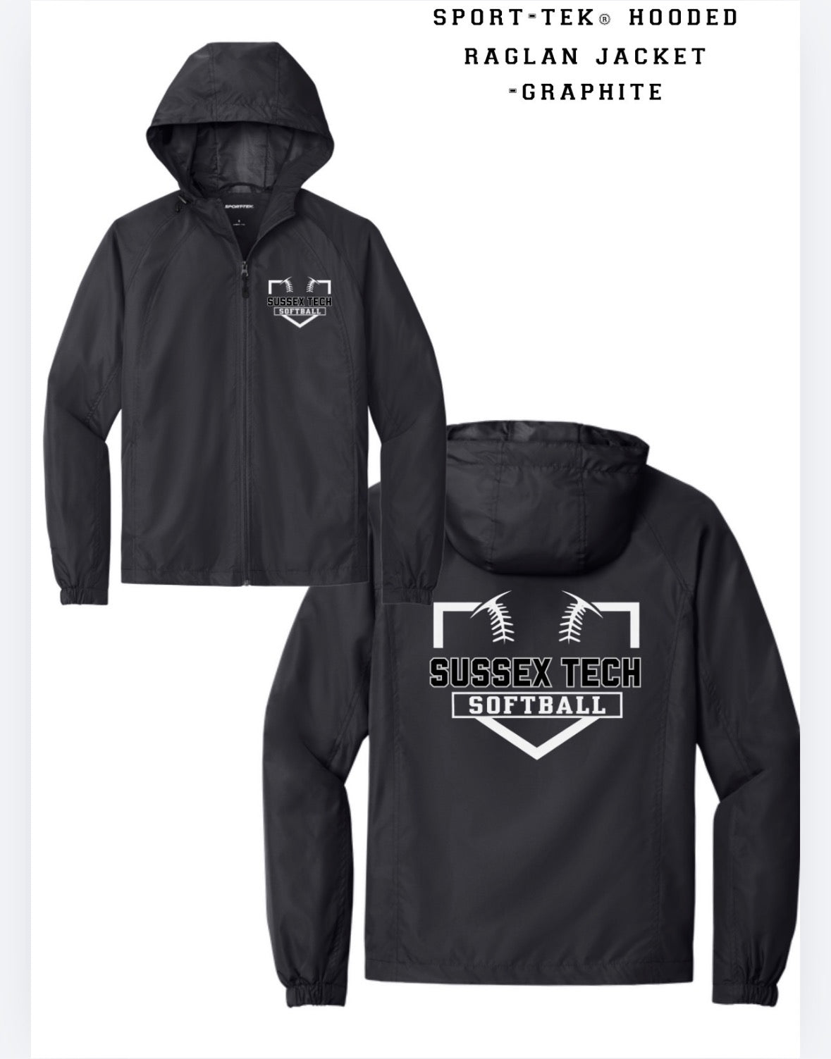 Sussex Tech Softball Sport-Tek Raglan Jacket