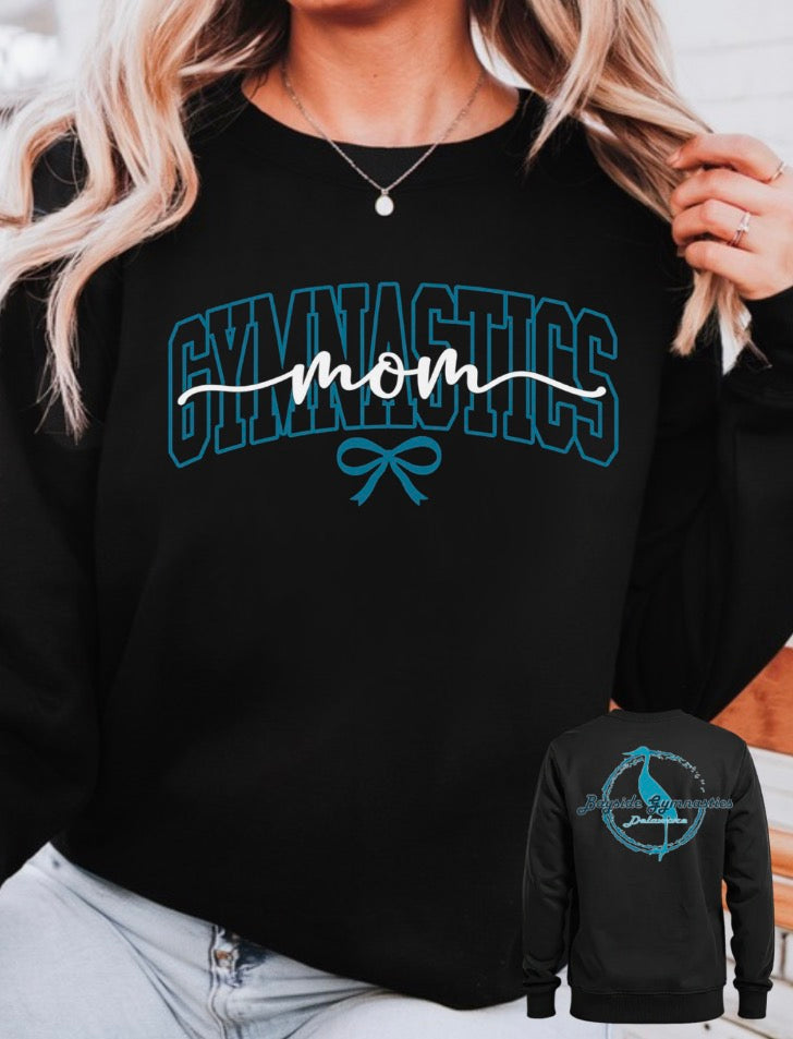 Bayside Gymnastics - Gymnastics Mom Varsity Bow-Front and Back Image