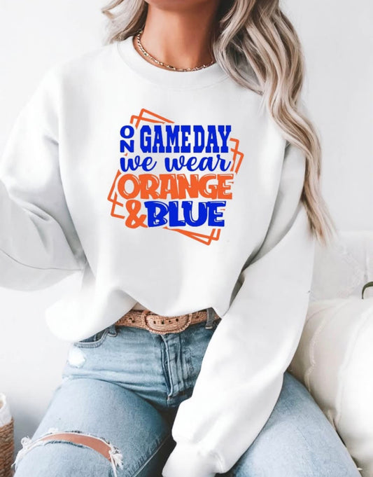 On Game Day We Wear Orange and Blue