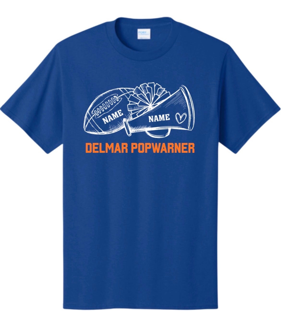 Delmar PopWarner Football and Megaphone