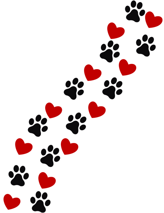 Bulldog and Heart Prints