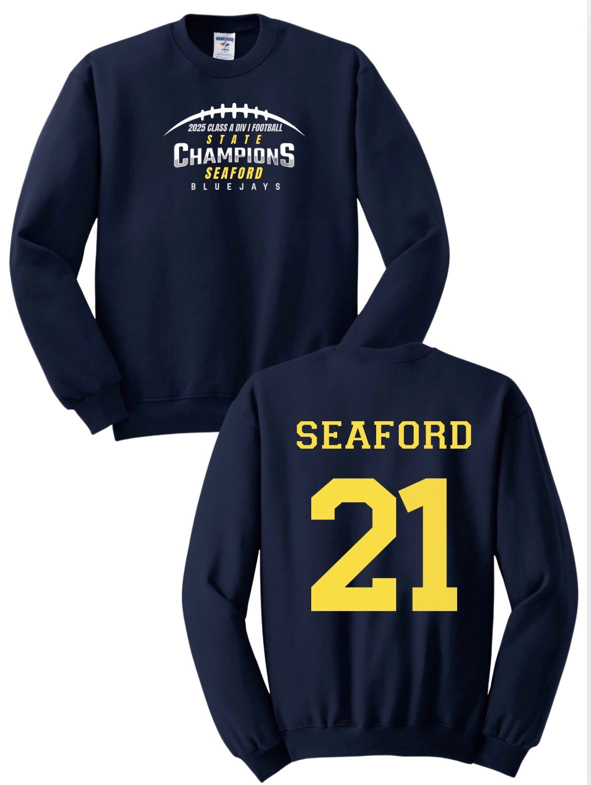 Seaford BlueJays 2025 State Champions Shirts