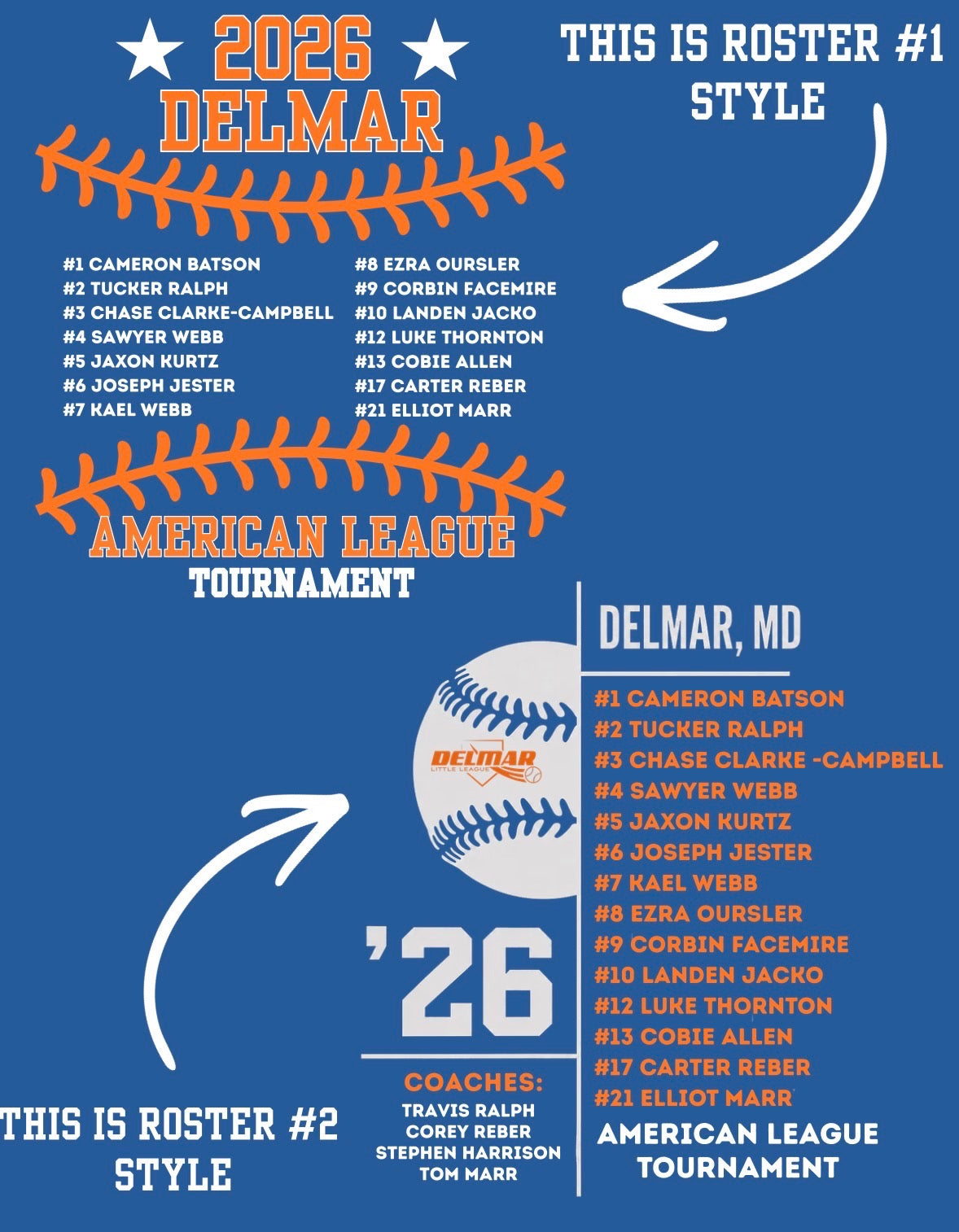 Delmar Little League - 2026 Allstar Fan Shirts
