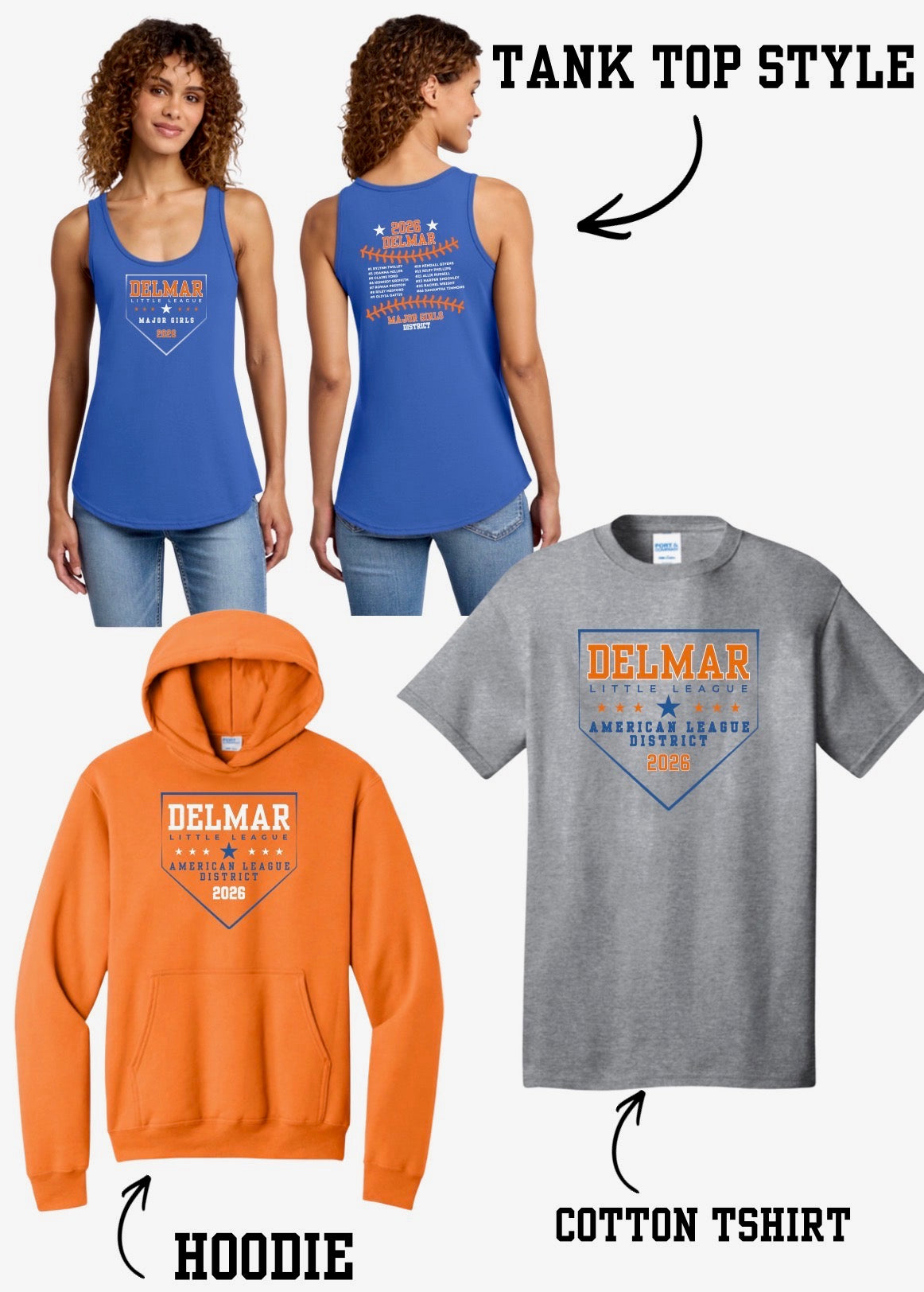 Delmar Little League - 2026 Allstar Fan Shirts