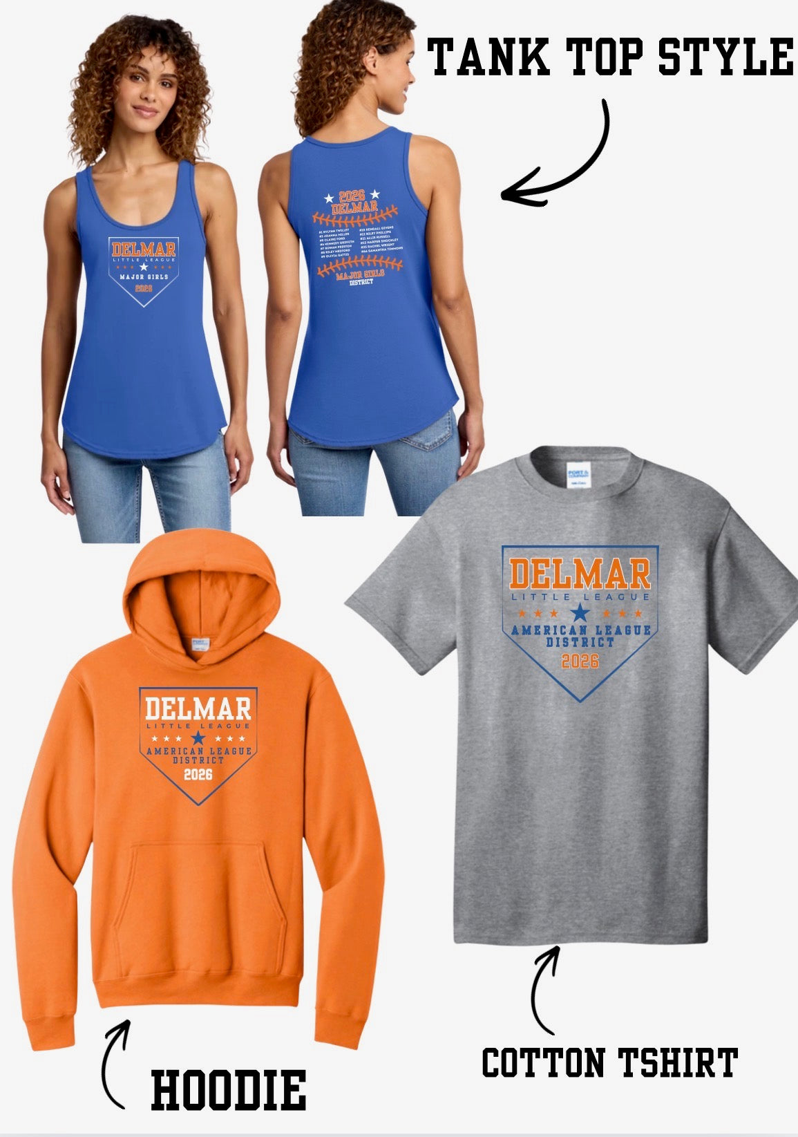Delmar Little League - 2026 Allstar Fan Shirts
