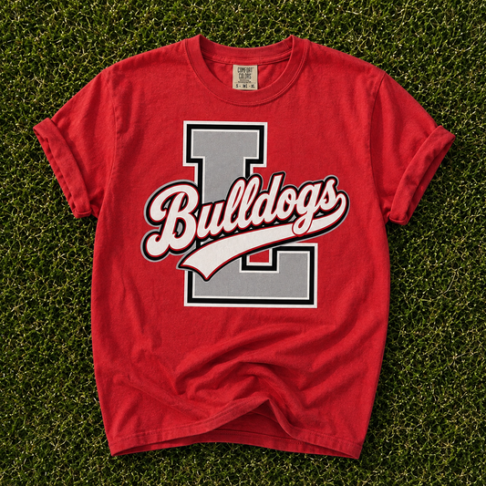 Laurel School Pride Letterman Tee on Comfort Colors
