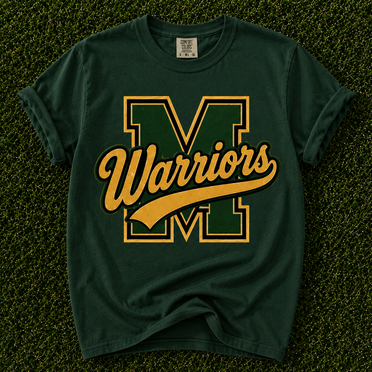Mardela School Pride Letterman Tee on Comfort Colors