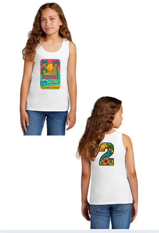 Delaware Express - Endless Summer Girls Tank Top-Youth Sizes Only
